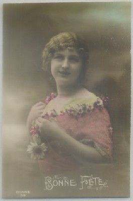 POSTAL ROMANTICA. BONNE FETE. DIANE 59