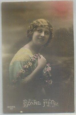 POSTAL ROMANTICA. BONNE FETE. DIANE 59