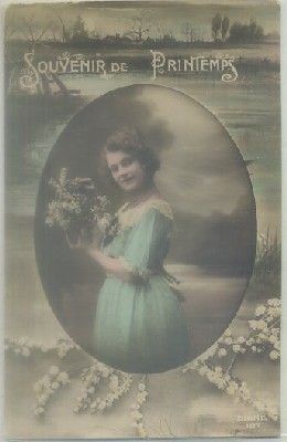 POSTAL ROMANTICA. SOUVENIR DE PRINTEMPS