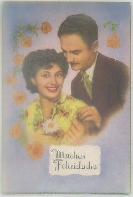 POSTAL ROMANTICA: MUCHAS FELICIDADES