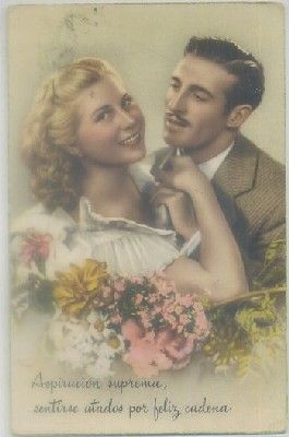 POSTAL ROMANTICA: ASPIRACIÓN SUPREMA, SENTIRSE ATADOR POR FELIZ CADENA