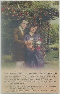 POSTAL ROMANTICA: TUE BEAUTIFUL GARDEN OF ROSES