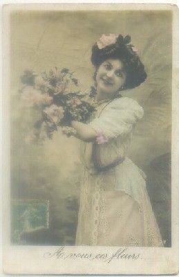 POSTAL ROMANTICA: A VOUS CES FLEURS