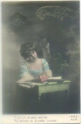 POSTAL ROMANTICA: SEÑORITA