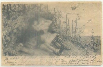 POSTAL ROMANTICA: DANS LES VIGNES