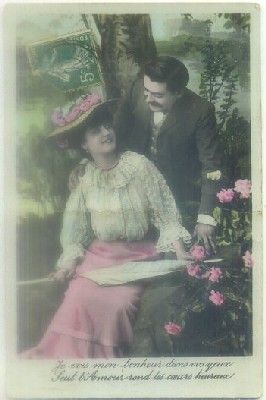 POSTAL ROMANTICA: JE VOIS MON BONHEUR…