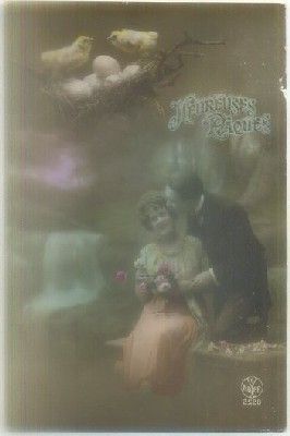 POSTAL ROMANTICA: HEUREUSES PAQUES
