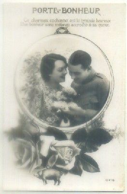 POSTAL ROMANTICA: PORTE - BONHEUR