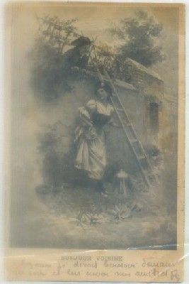 POSTAL ROMANTICA: BONJOUR VOISINE