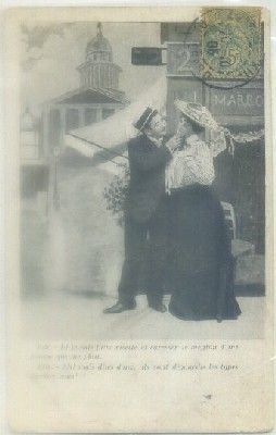 POSTAL ROMANTICA: ET HE SAIS FAIRE RISETTE…
