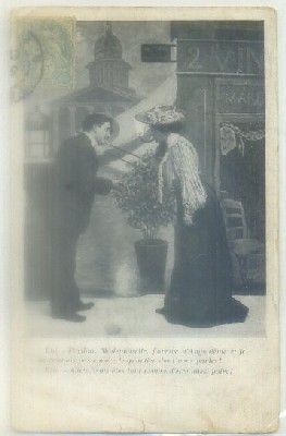 POSTAL ROMANTICA: PARDON, MADEMAOISELLE, J'ARRIVE….