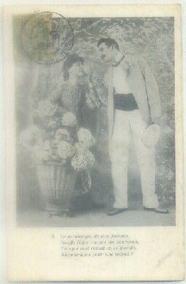 POSTAL ROMANTICA: LE PRINTEMPS, DE SEVE FECONDE…