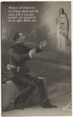 POSTAL ROMANTICA MILITAR. PATRONA DE INFANTERIA, TE OFREZCO DESDE ESTE DIA….