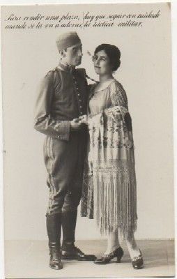 POSTAL ROMANTICA MILITAR. PARA RENDIR UNA PLAZA….