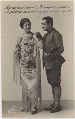 POSTAL ROMANTICA MILITAR. ME PREGUNTAS SI TE QUIERO….