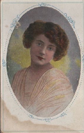 POSTAL ROMANTICA. SEÑORITA