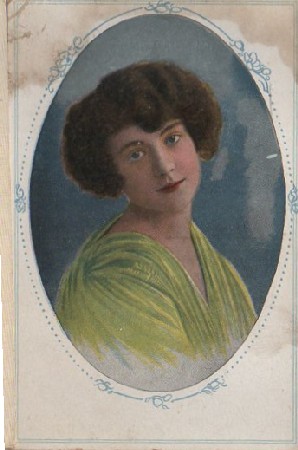 POSTAL ROMANTICA. SEÑORITA