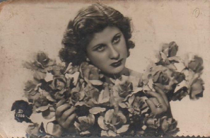 POSTAL ROMANTICA. SEÑORITA