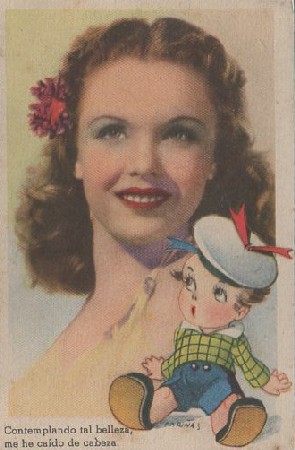 POSTAL ROMANTICA. SEÑORITA