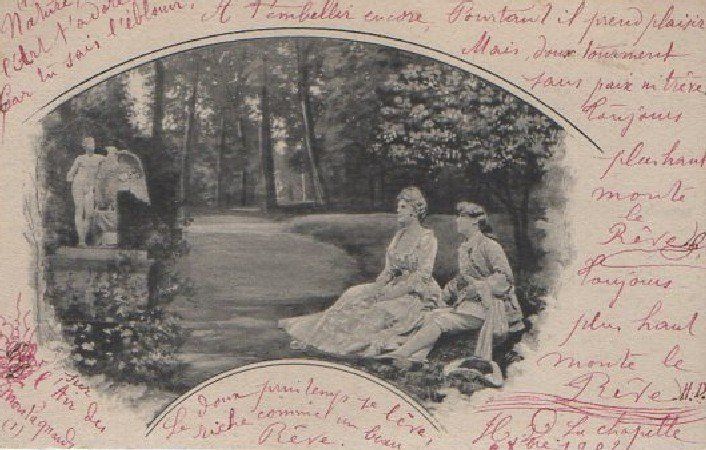 POSTAL ROMANTICA. PAREJA HOMBRE Y MUJER