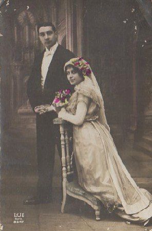 POSTAL ROMANTICA. PAREJA HOMBRE Y MUJER