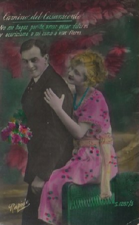 POSTAL ROMANTICA. CAMINO DEL CASAMIENTO