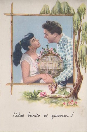 POSTAL ROMANTICA. ¡QUÉ BONITO ES QUERERSE!