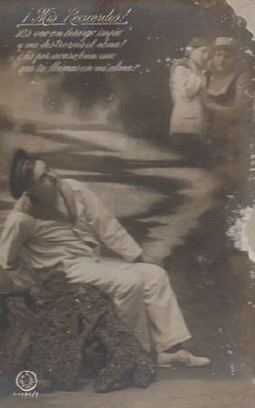 POSTAL ROMANTICA. MARINERO CON RECUERDOS.