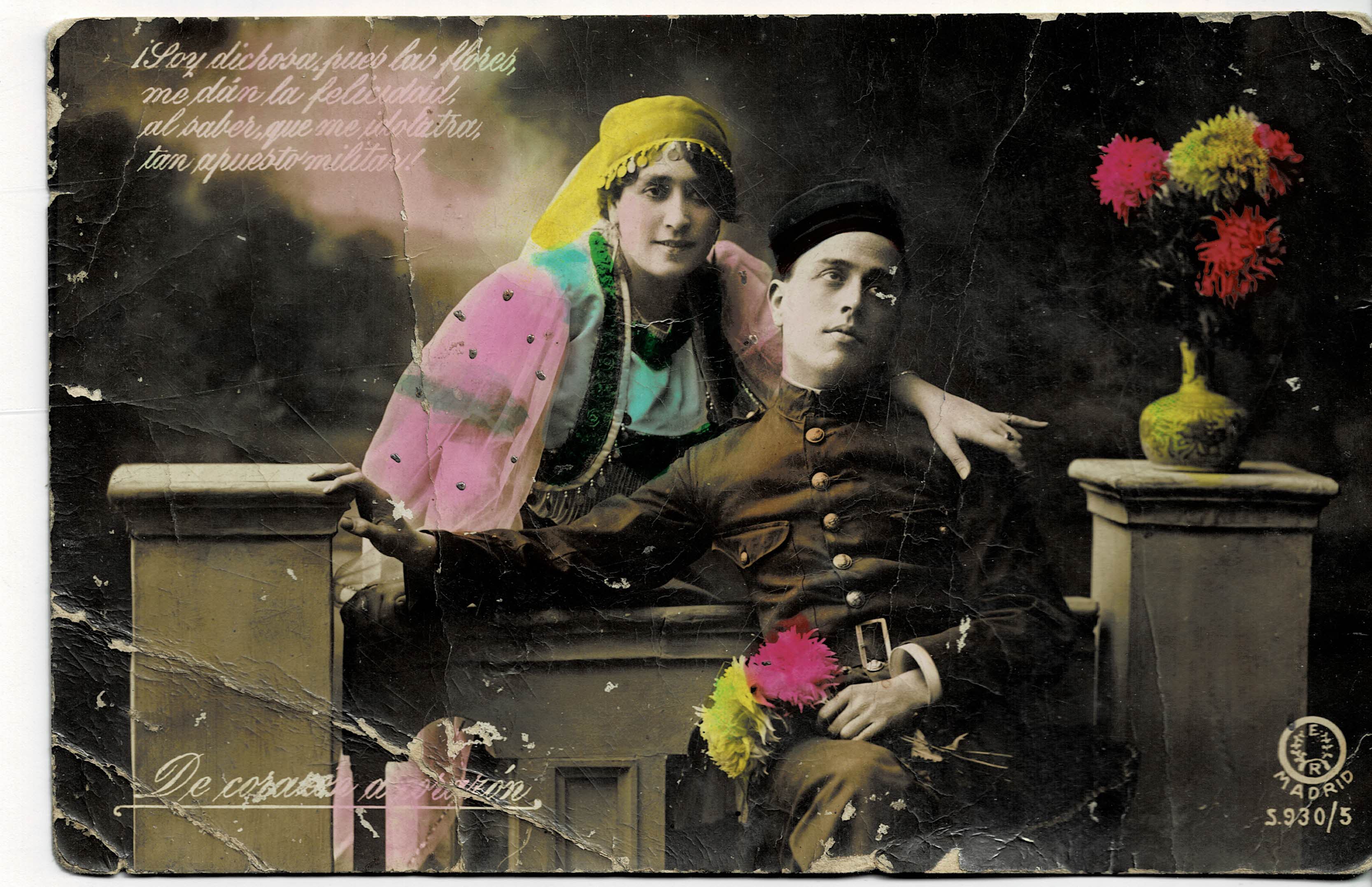 POSTAL ROMANTICA PAREJA.