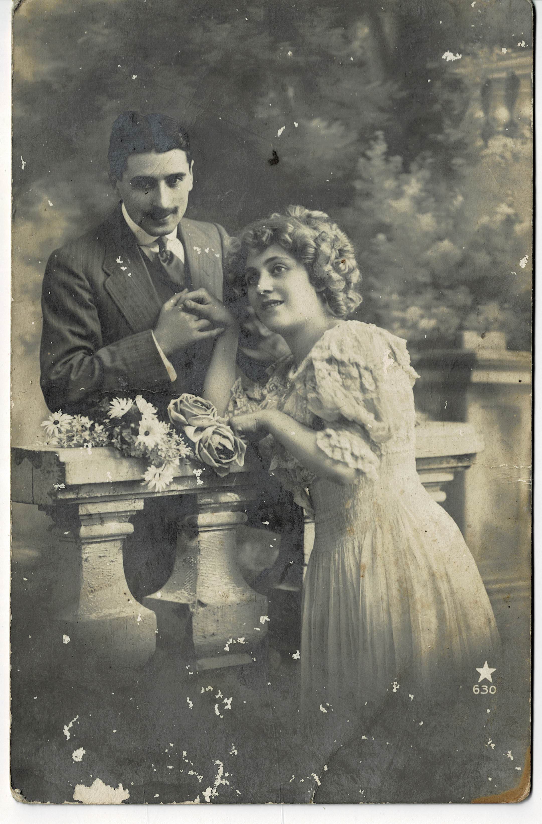 POSTAL ROMANTICA PAREJA.