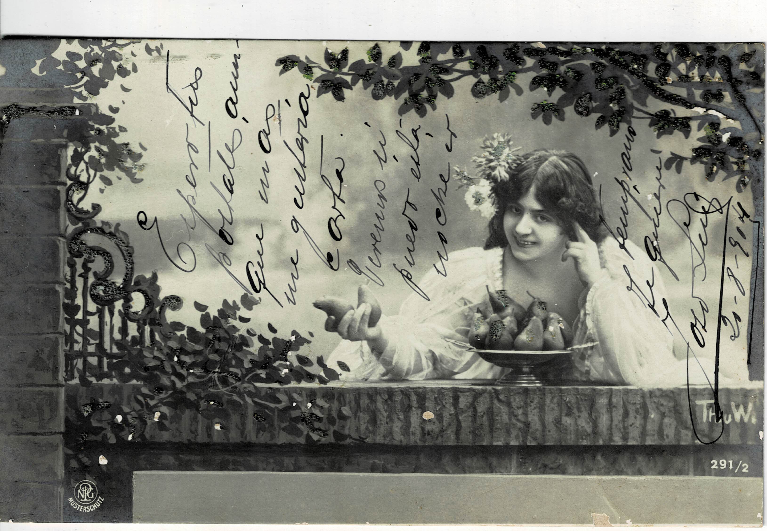 POSTAL ROMANTICA MUJER.