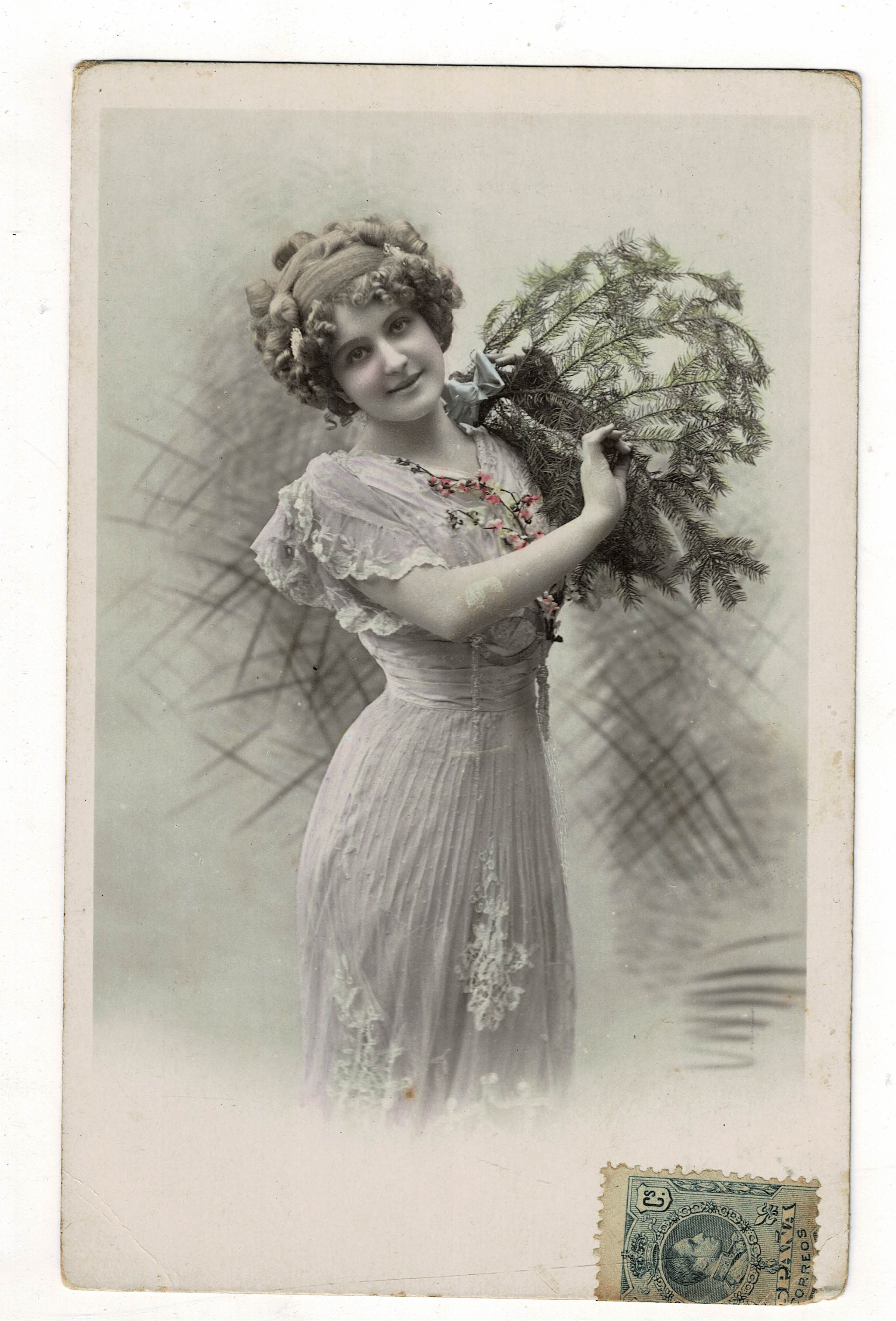 POSTAL ROMANTICA MUJER.