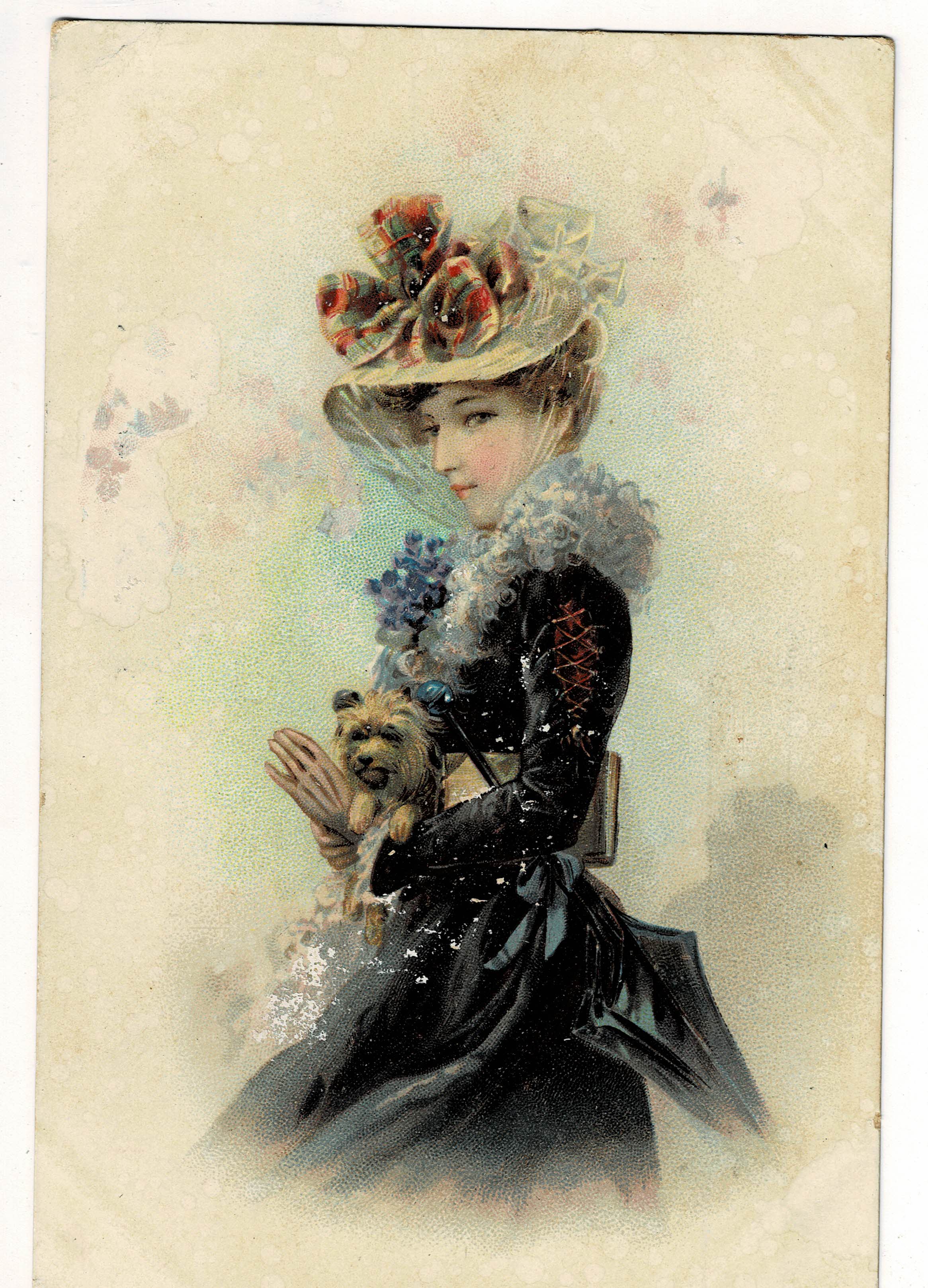 POSTAL ROMANTICA MUJER.
