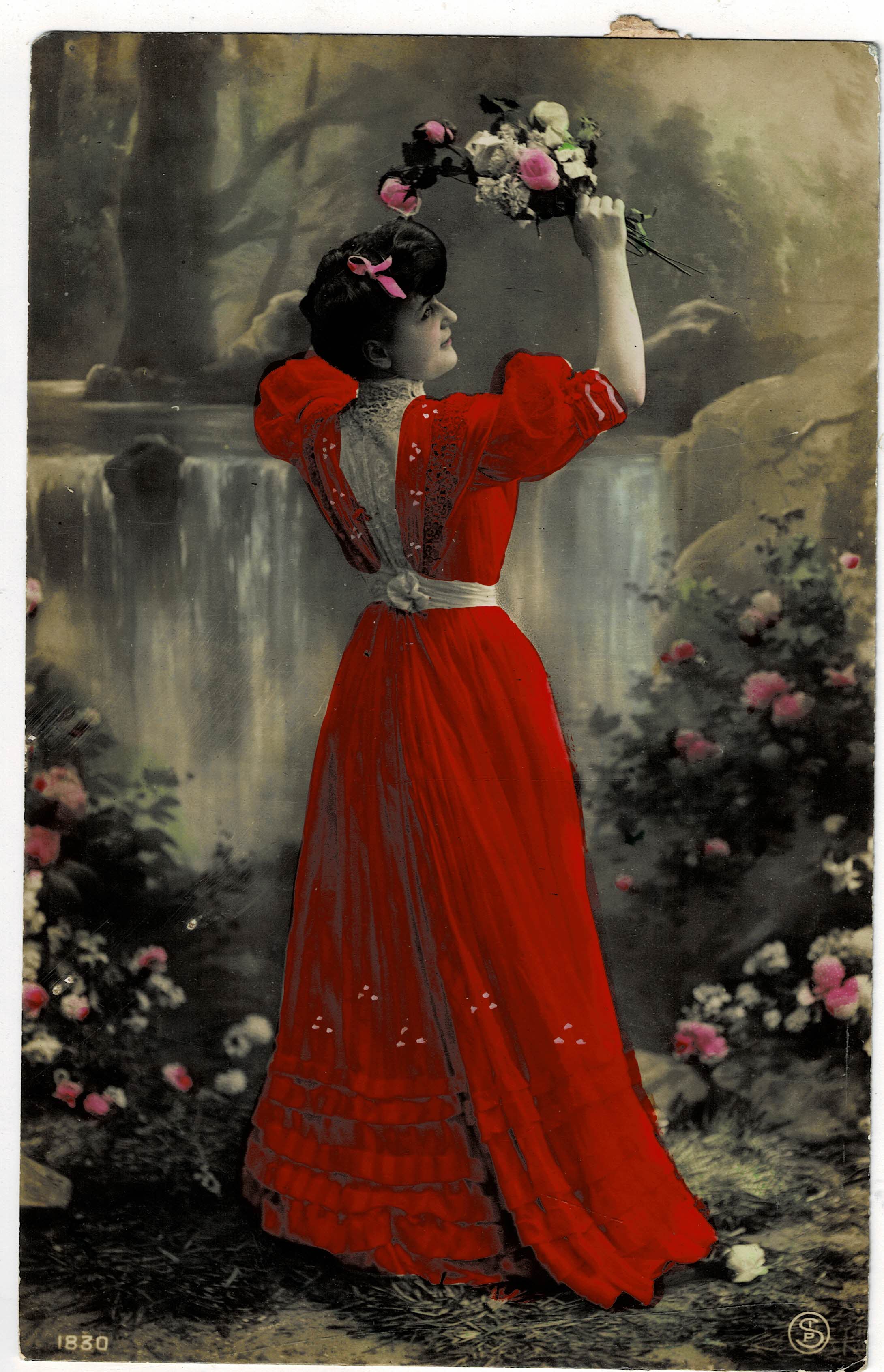 POSTAL ROMANTICA MUJER.