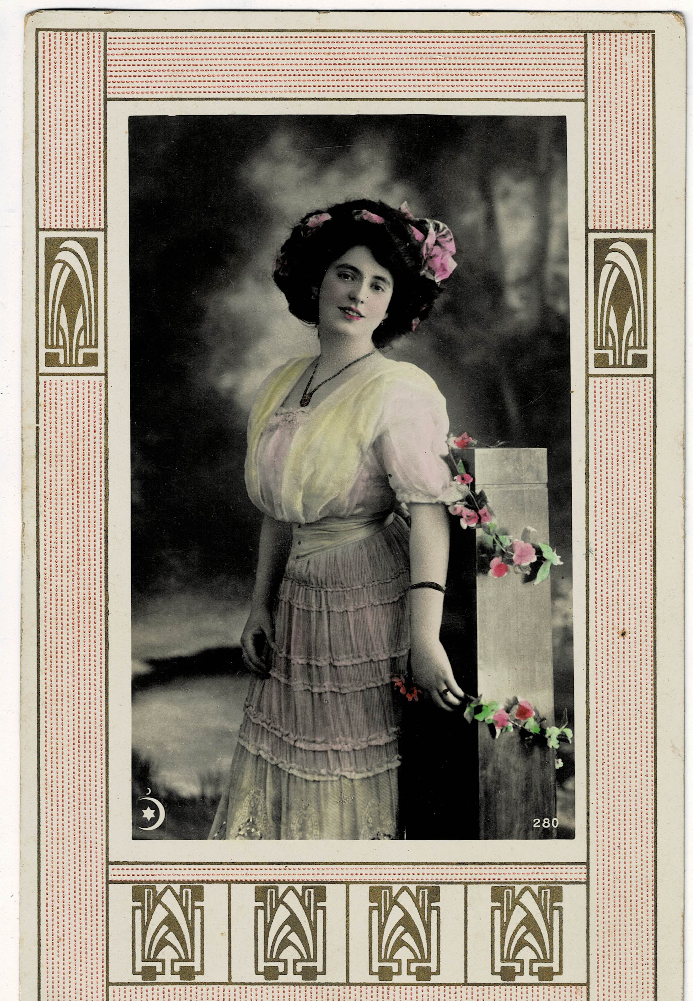 POSTAL ROMANTICA MUJER.