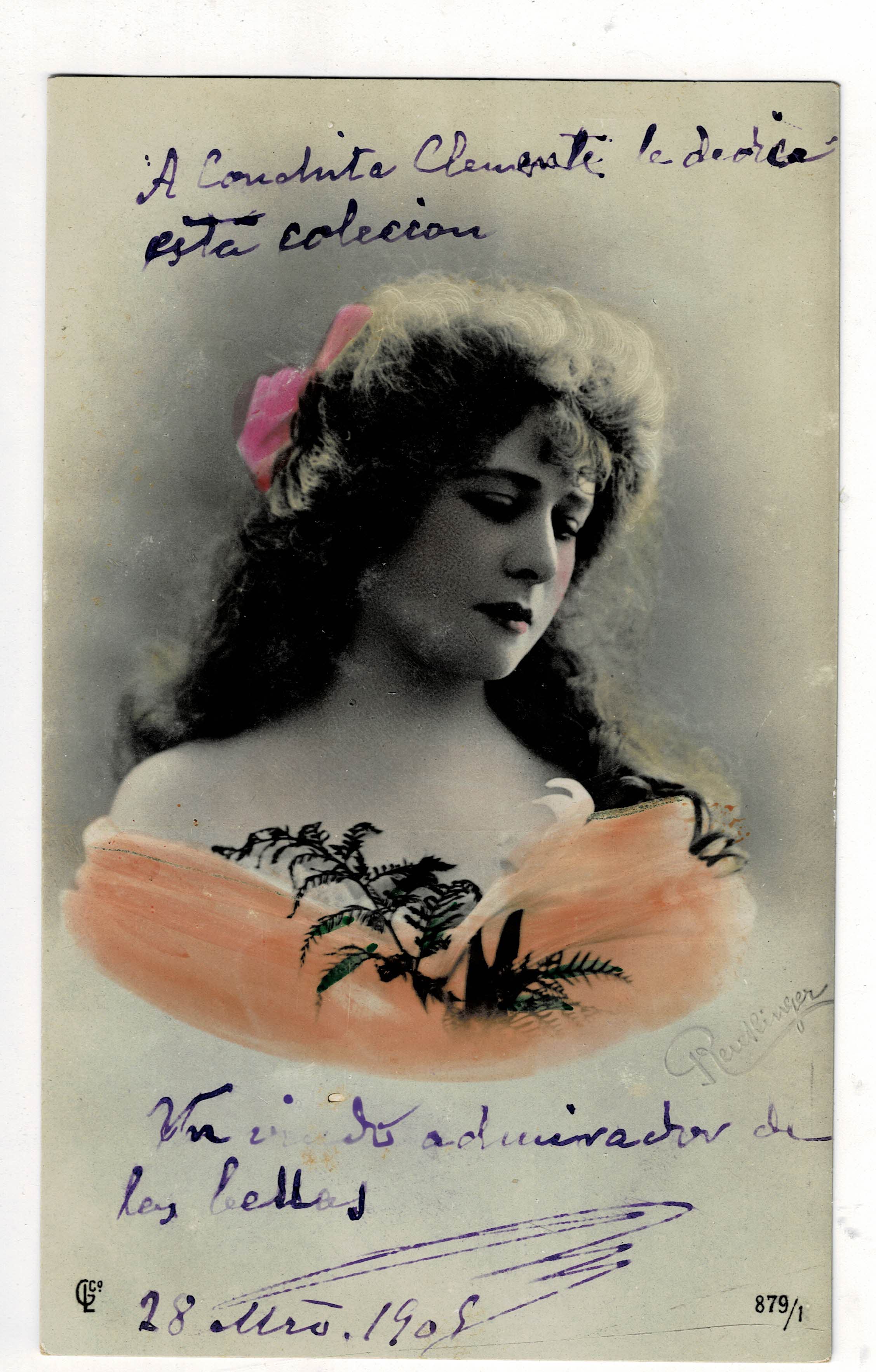 POSTAL ROMANTICA MUJER.