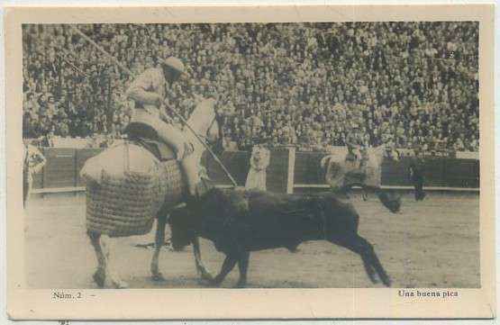 POSTAL DE TOROS. UNA BUENA PICA Nº 2