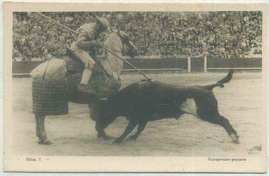 POSTAL DE TOROS. ESTUPENDO PUYAZAO Nº 1