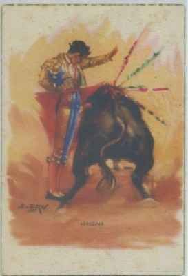 POSTAL TAURINA. ARRUZINA. OLEOS DE J. CROS