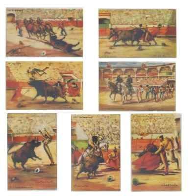 POSTAL TAURINA. COLECCIÓN DE 10 POSTALES DE ESCENAS DE LA CORRIDA