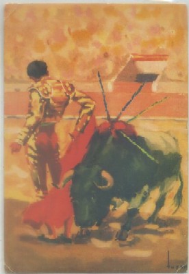POSTAL TAURINA. CAMBIO POR LA ESPALDA