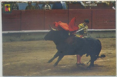 POSTAL TAURINA. EL CORDOBES. PASO DE PITON A RABO