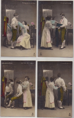 POSTAL TAURINA. COLECCIÓN "ANTES DE LA CORRIDA". 10 POSTALES NUMERADAS Y TITULADAS