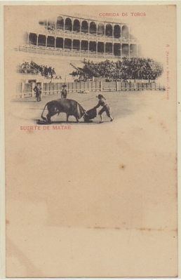 POSTAL TAURINA. COL. TAUROMAQUIA. CORRIDA DE TOROS. SUERTE DE MATAR Nº 6