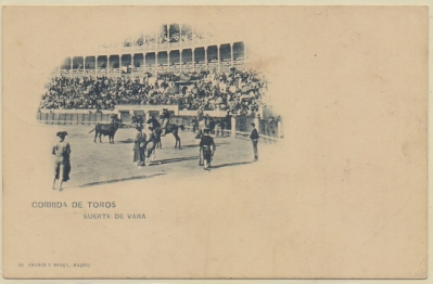 POSTAL TAURINA. COL. TAUROMAQUIA. CORRIDA DE TOROS. SUERTE DE VARA Nº 38