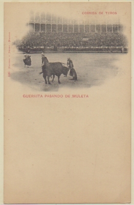 POSTAL TAURINA. COL. TAUROMAQUIA. CORRIDA DE TOROS. GUERRITA PASANDO DE MULETA Nº 126