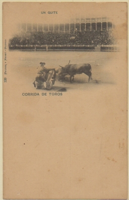 POSTAL TAURINA. COL. TAUROMAQUIA. CORRIDA DE TOROS. UN QUITE Nº 128