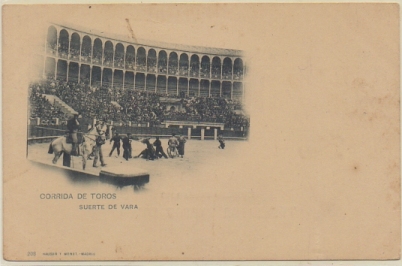 POSTAL TAURINA. COL. TAUROMAQUIA. CORRIDA DE TOROS. SUERTE DE VARAS Nº 209