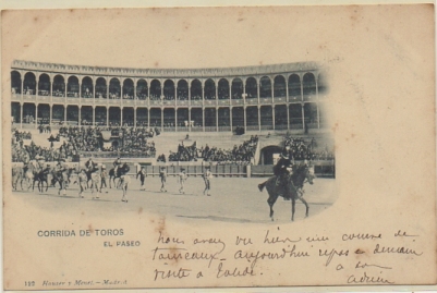 POSTAL TAURINA. COL. TAUROMAQUIA. CORRIDA DE TOROS. EL PASEO Nº 122