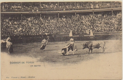POSTAL TAURINA. COL. TAUROMAQUIA. CORRIDA DE TOROS.  UN QUITE Nº 209